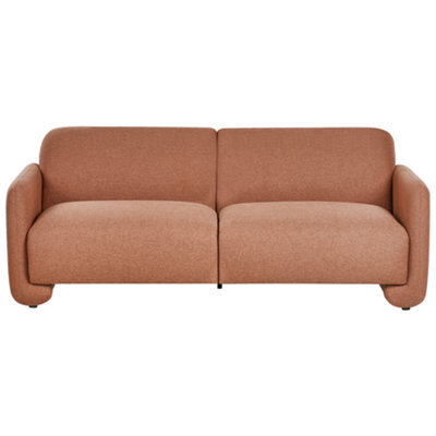 Beliani Sofa 3 Seater Saland Fabric Golden Brown - image 1