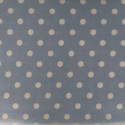 Just So Home Luxury Brushed Cotton Flannelette Fitted Sheet (Blue Polka Dot, Double)