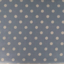Just So Home Luxury Brushed Cotton Flannelette Fitted Sheet (Blue Polka Dot, Double)