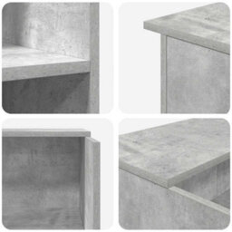 Berkfield Reception Desk Concrete Grey 100X50X103.5 Cm Engineered Wood - thumbnail 8