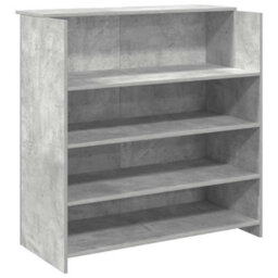 Berkfield Reception Desk Concrete Grey 100X50X103.5 Cm Engineered Wood - thumbnail 2