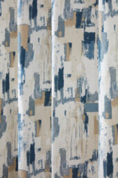 Sundour Bamford - Fully Lined Abstract Curtains - Eyelet - Polycotton (Cobalt, Filled Cover - 18'' X 18'' (Single)) - thumbnail 3