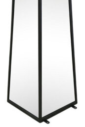 Mirroroutlet The Obelisk Black Metal Edged Mirrored Ornament 100Cm X 20Cm X 20Cm - thumbnail 4