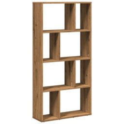 Berkfield Bookcase Artisian Oak 60X20X120 Cm Engineered Wood - thumbnail 7
