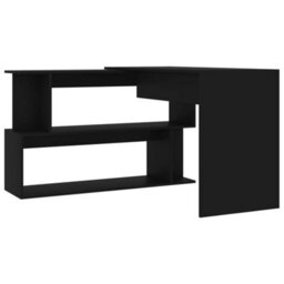 Berkfield Corner Desk Black 200X50X76 Cm Engineered Wood - thumbnail 5