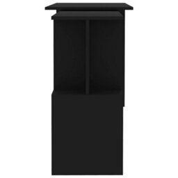 Berkfield Corner Desk Black 200X50X76 Cm Engineered Wood - thumbnail 6
