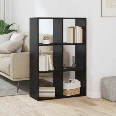 Berkfield Book Cabinet Black Oak 69.5 X 29 X 103.5 Cm Engineered Wood - image 1
