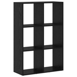 Berkfield Book Cabinet Black Oak 69.5 X 29 X 103.5 Cm Engineered Wood - thumbnail 7