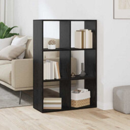 Berkfield Book Cabinet Black Oak 69.5 X 29 X 103.5 Cm Engineered Wood - thumbnail 1