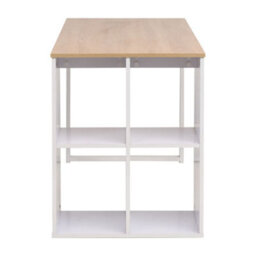 Berkfield Writing Desk 120X60X75 Cm Oak And White - thumbnail 4