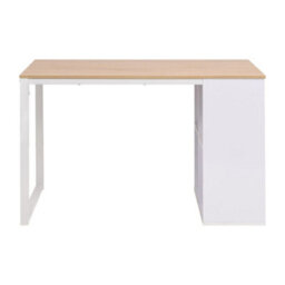 Berkfield Writing Desk 120X60X75 Cm Oak And White - thumbnail 2