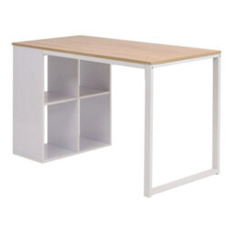 Berkfield Writing Desk 120X60X75 Cm Oak And White - thumbnail 3