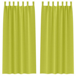 Berkfield Modern Curtains With Curtains 2 Pcs Apple Green Polyester
