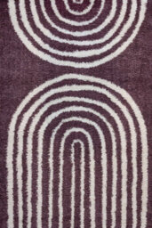 The Rugs Moodi Shaggy Purple Velvetine Rug Runner Scandinavian Thick High Pile For Living Rooms, Bedrooms, Hallways, Kitchens - thumbnail 1
