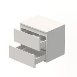 Affine Bathroom Cloakroom Vanity Unit Wall Mounted Countertop Basin White Gloss 600mm - thumbnail 4