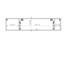 Arte Querty 06 Wall Shelf In Black Matt - Modern Storage With A Bold Aesthetic - W1350mm X H300mm X D300mm - thumbnail 5