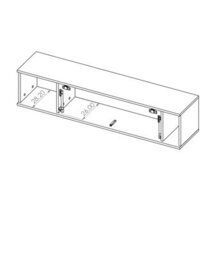 Arte Querty 06 Wall Shelf In Black Matt - Modern Storage With A Bold Aesthetic - W1350mm X H300mm X D300mm - thumbnail 4