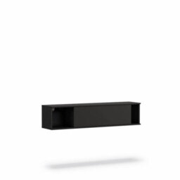 Arte Querty 06 Wall Shelf In Black Matt - Modern Storage With A Bold Aesthetic - W1350mm X H300mm X D300mm - thumbnail 1