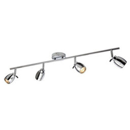 Luminosa Lighting Luminosa Marine 4 Light Spotlights Bar Bathroom Ceiling Light Chrome Ip44, Gu10