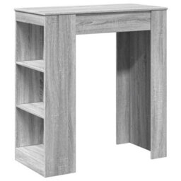 Berkfield Bar Table With Racks Grey Sonoma 95X47X103.5 Cm Engineered Wood - thumbnail 2