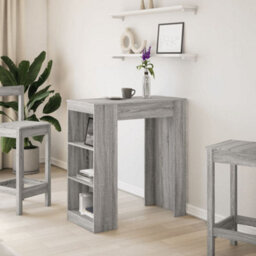 Berkfield Bar Table With Racks Grey Sonoma 95X47X103.5 Cm Engineered Wood - thumbnail 3