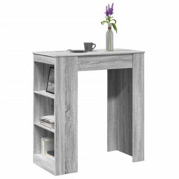 Berkfield Bar Table With Racks Grey Sonoma 95X47X103.5 Cm Engineered Wood - thumbnail 1