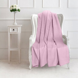 Ehc Cotton Soft Hand Woven Reversible Lightweight Adult Cellular Blanket, King Size 230 Cm X 250 Cm, Pink - thumbnail 4