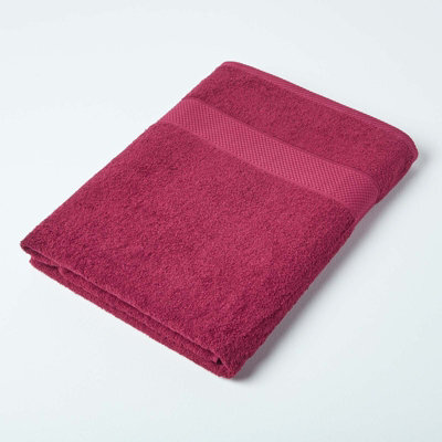 Homescapes Turkish Cotton Jumbo Towel, Burgundy