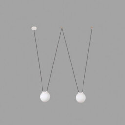 Luminosa Lighting Luminosa Mine 2 Light Ceiling Pendant White, Wood, E27 - thumbnail 2