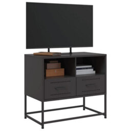 Berkfield Tv Cabinet Black 68X39X60.5 Cm Steel - thumbnail 5