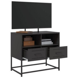Berkfield Tv Cabinet Black 68X39X60.5 Cm Steel - thumbnail 4
