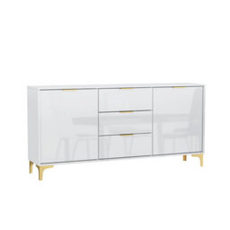 Sideboard 140Cm Modern Luxury Tv Unit Stand - White High Gloss - thumbnail 5