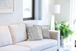 Barcelona Cushion Cover In Silver - thumbnail 2