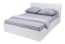Arte White Gloss Eu Super King Ottoman Bed - Effortless Hydraulic Lift & Plush Headboard - thumbnail 1