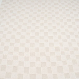 Loomed Cream Beige Checkered Velvety Soft Rug 80X150Cm - thumbnail 5
