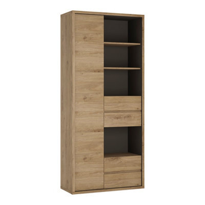 Furniture To Go Shetland Tall Wide 1 Door 4 Drawer Bookcase - image 1
