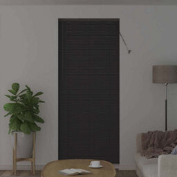 Berkfield Window Blind With Curtains Manual Dark Grey Aluminium - thumbnail 3