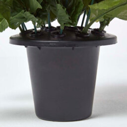 Homescapes Artificial Red Handcrafted Poppy Flower Arrangement In Grave Pot, 30 X 25 Cm - thumbnail 3