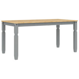 Berkfield Dining Table Corona Grey 160X80X75 Cm Solid Wood Pine - thumbnail 2