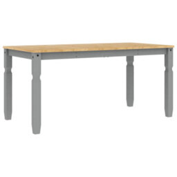 Berkfield Dining Table Corona Grey 160X80X75 Cm Solid Wood Pine - thumbnail 6