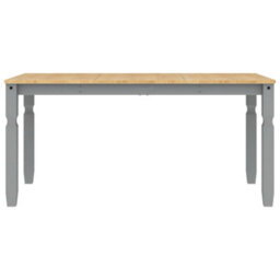 Berkfield Dining Table Corona Grey 160X80X75 Cm Solid Wood Pine - thumbnail 4