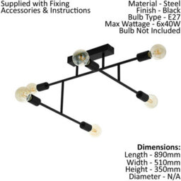 Elegant Black Chrome Pendant Ceiling Light With Criss Cross Design For E27 Bulbs - thumbnail 2