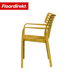 Floordirekt 6 Pack Stackable Garden Chairs Weather Resistant Uv Protected Patio Balcony Dining Set Yellow 60 X 51 Cm - thumbnail 7