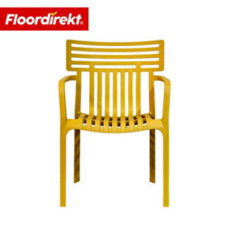 Floordirekt 6 Pack Stackable Garden Chairs Weather Resistant Uv Protected Patio Balcony Dining Set Yellow 60 X 51 Cm - thumbnail 5