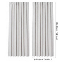 Marlow 100% Blackout Curtains For Bedroom Living Room Thermal Insulated - thumbnail 4