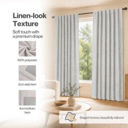 Marlow 100% Blackout Curtains For Bedroom Living Room Thermal Insulated - thumbnail 7