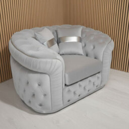 Stratus Interiors Ambassador Sofa Chesterfield Toronto Silver Trim Plush Velvet - Frills - thumbnail 1