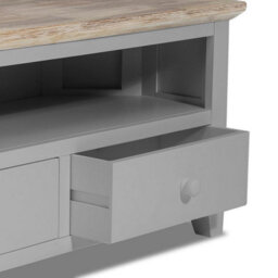 Statement Furniture Florence Dove Grey Corner Tv Unit With 2 Drawers And Shelf - thumbnail 7