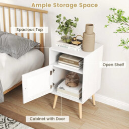 Rattan Nightstand Bedroom Bedside Table Pe Rattan Decorated Door - thumbnail 5