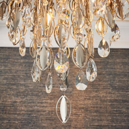 Anson Lighting Marigold Chrome With Clear K5 Crystal Glass 6 Decorative 6 Light Flush Ceiling Light - thumbnail 4
